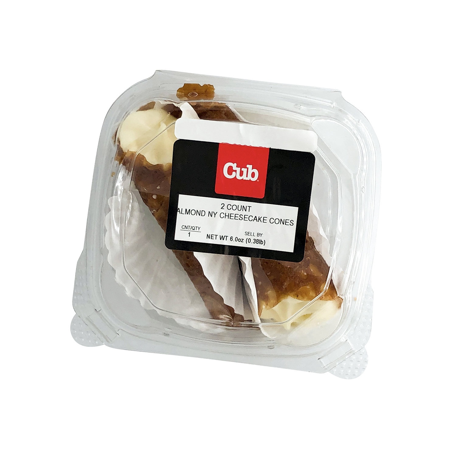 slide 1 of 1, Cub Bakery Almond Cheesecake Cones 2 Count, 1 Each, 2 ct