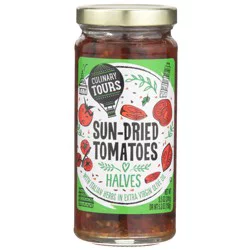 Culinary Tours Sun-Dried Tomatoes Halves With Italian Herbs In Extra Virgin Olive Oil - 8.5 oz