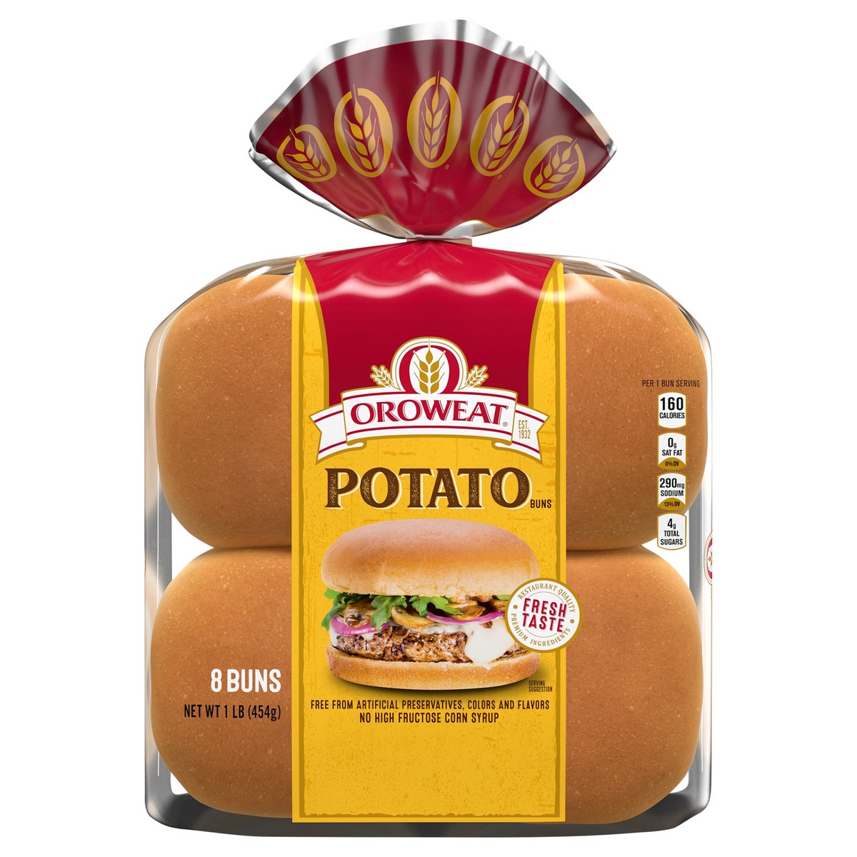 slide 1 of 7, Oroweat Potato Sandwich Buns 8 Ct 16 Oz, 8 ct
