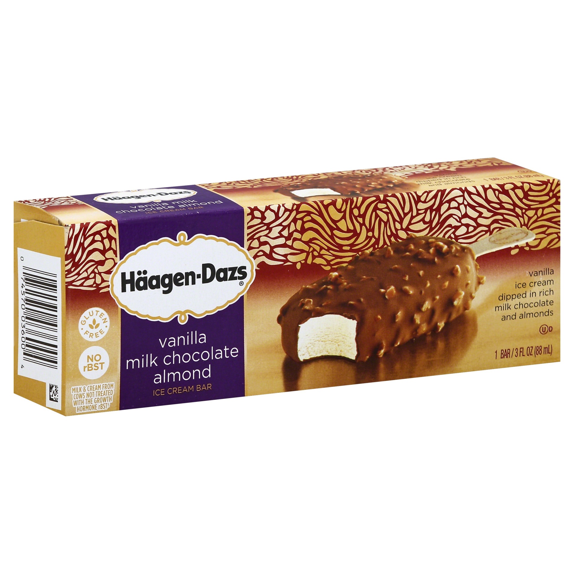 Häagen Dazs Vanilla Milk Chocolate Almond Ice Cream Bar 3 Oz Shipt