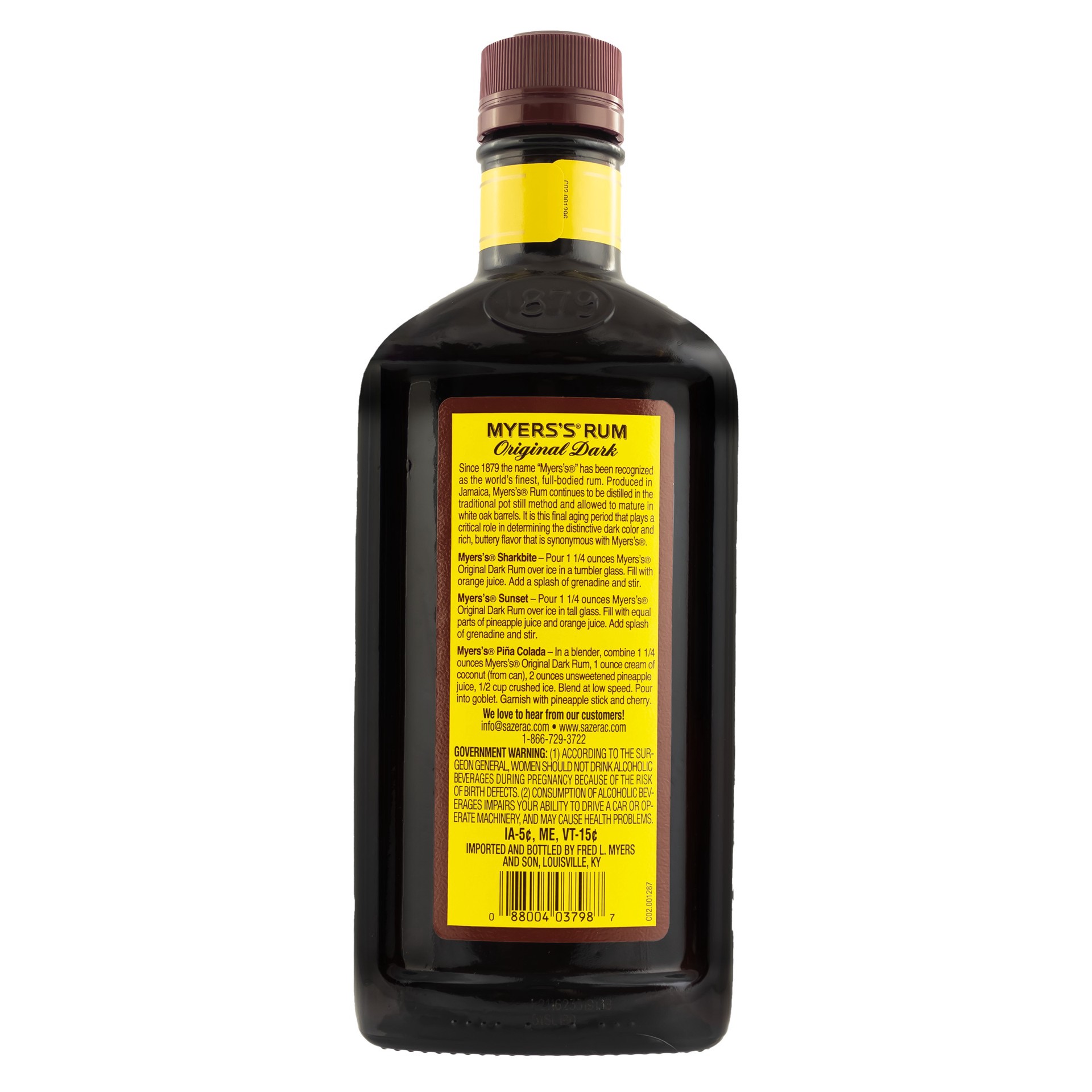 slide 2 of 2, Myers's Myers Jamacian Rum, 375 ml