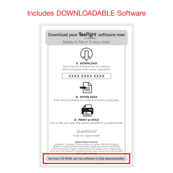 slide 3 of 4, Office Depot® 1099-MISC Laser Tax Forms With Software, 4-Part, 2-Up, 8-1/2"" x 11"", Pack Of 25 Form Sets, 1 ct