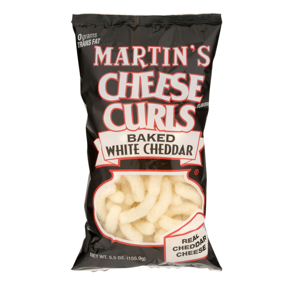 slide 1 of 1, Martin's White Cheddar Cheese Curls, 5.5 oz