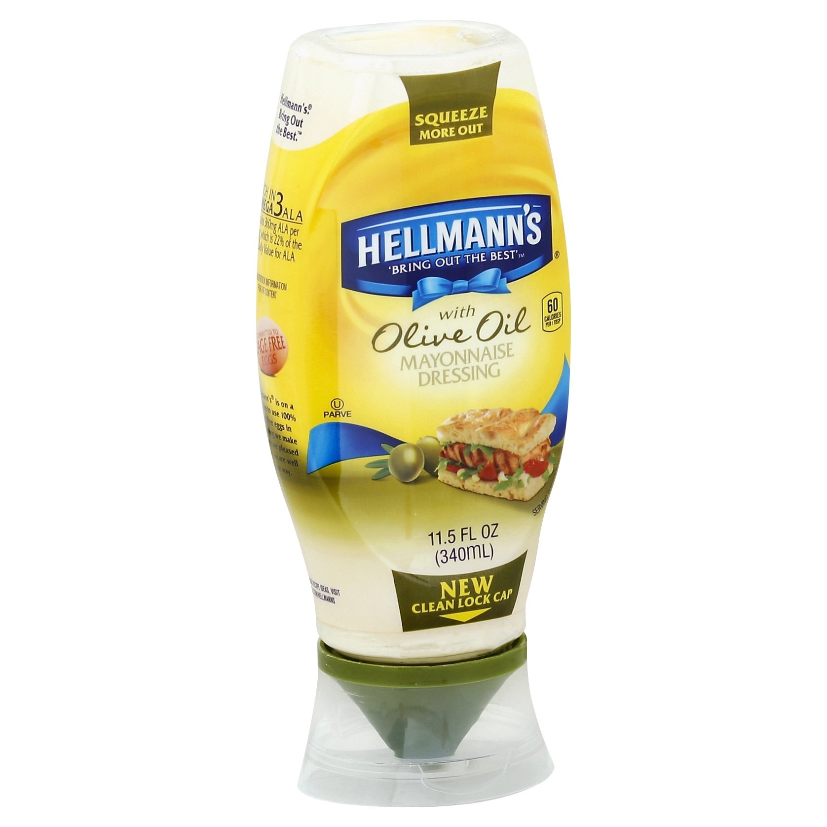 slide 1 of 5, Hellmann's Mayonnaise Dressing with Olive Oil, 11.5 fl oz