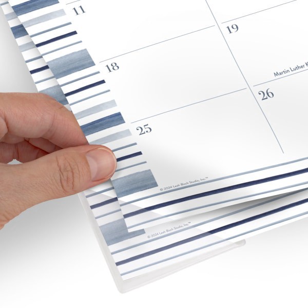 slide 3 of 8, Cambridge Leah Bisch™ for Cambridge® 2026 Monthly Desk Pad Calendar, Stripe, Standard, 21 3/4"" x 17"", 1 ct