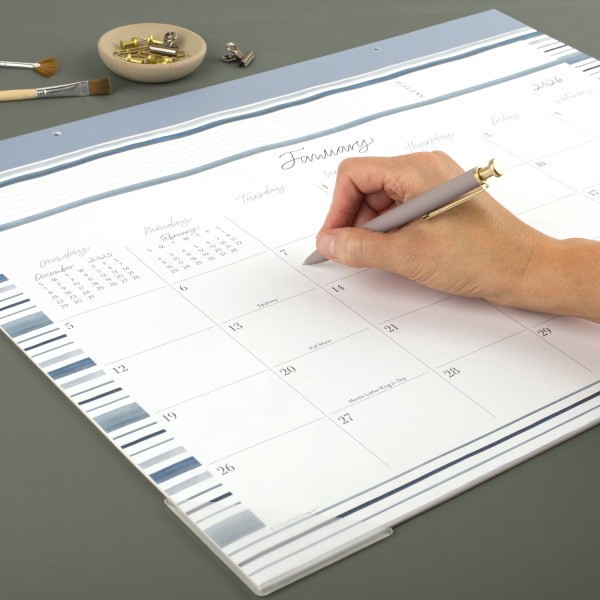 slide 8 of 8, Cambridge Leah Bisch™ for Cambridge® 2026 Monthly Desk Pad Calendar, Stripe, Standard, 21 3/4"" x 17"", 1 ct