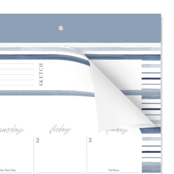 slide 7 of 8, Cambridge Leah Bisch™ for Cambridge® 2026 Monthly Desk Pad Calendar, Stripe, Standard, 21 3/4"" x 17"", 1 ct