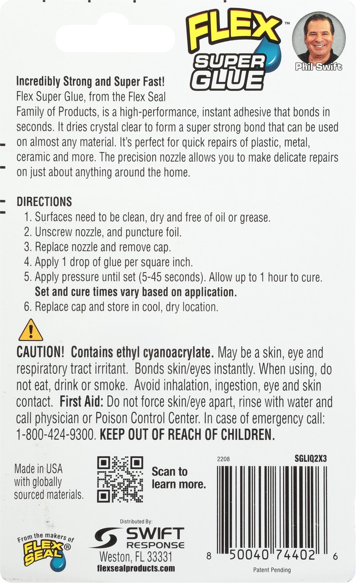 slide 5 of 9, Flex Liquid Hi-Performance 2 Pack Super Glue 2 - 0.1 oz Tubes, 2 ct