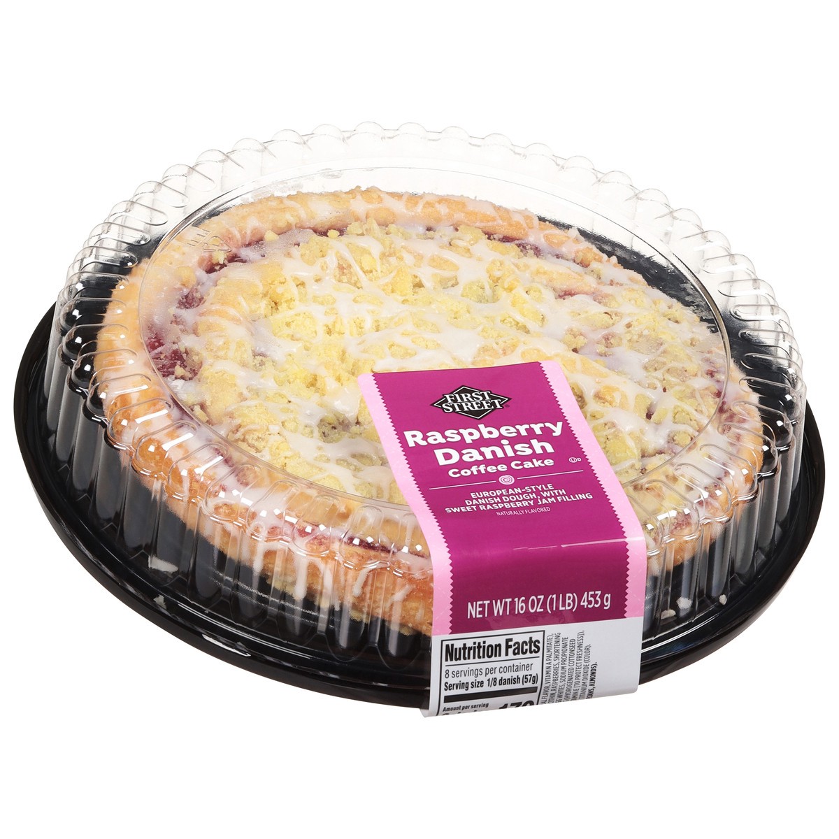 slide 9 of 13, Fs Raspberry Danish Coffee Cake, 16 oz