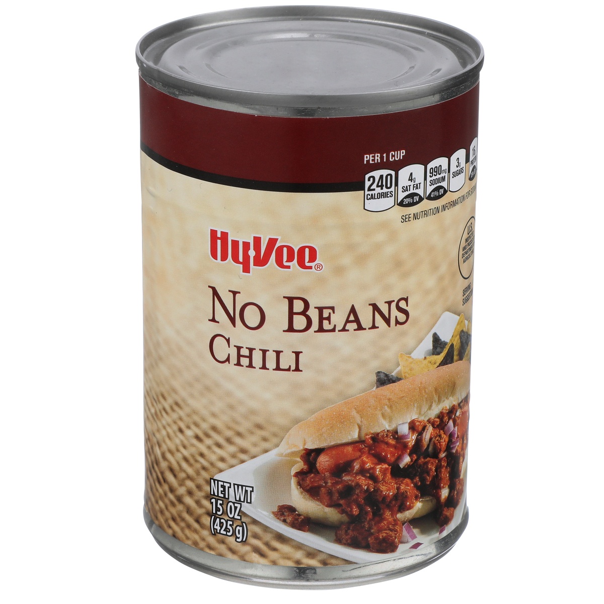 slide 1 of 1, Hy-vee No Beans Chili - 15 oz, 15 oz
