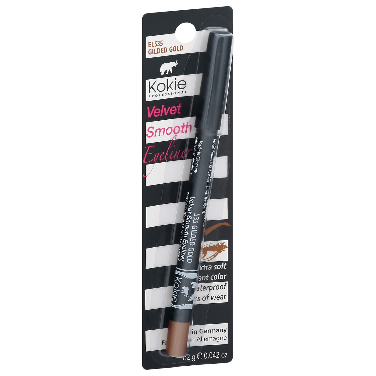 slide 2 of 9, Kokie Gilded Gold EL535 Velvet Smooth Eyeliner 0.042 oz, 1 ct