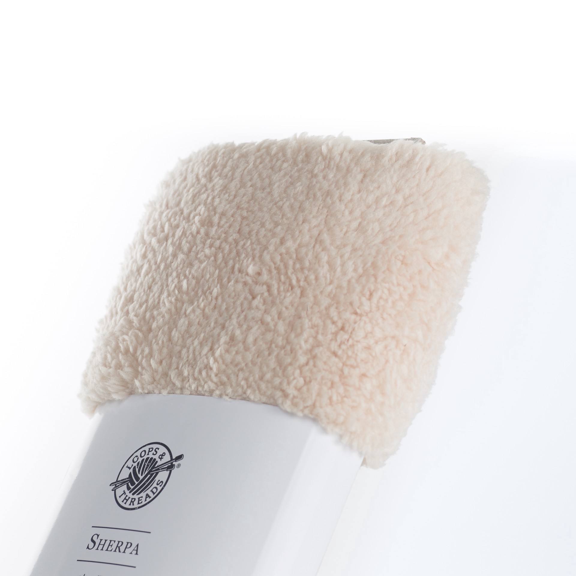 slide 4 of 4, Natural Sherpa Fabric Bundle By Loops & Threads, 0.5 yd