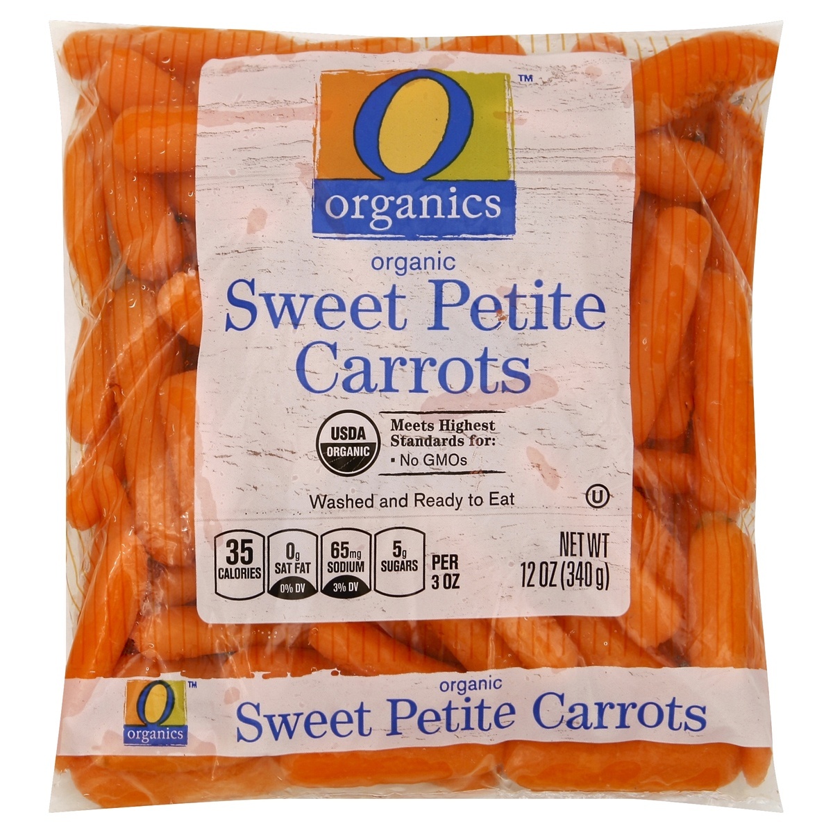 slide 1 of 5, O Organics Organic Carrots Sweet Petite, 12 oz