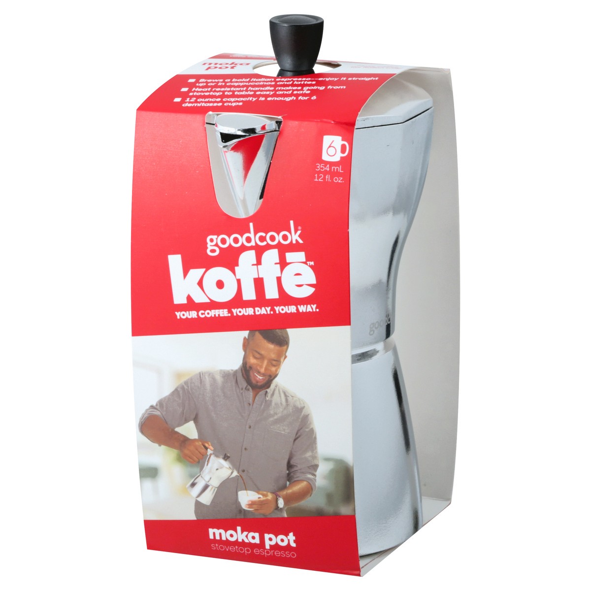 slide 4 of 11, Good Cook 6 Cup Moka Express, 6 ct