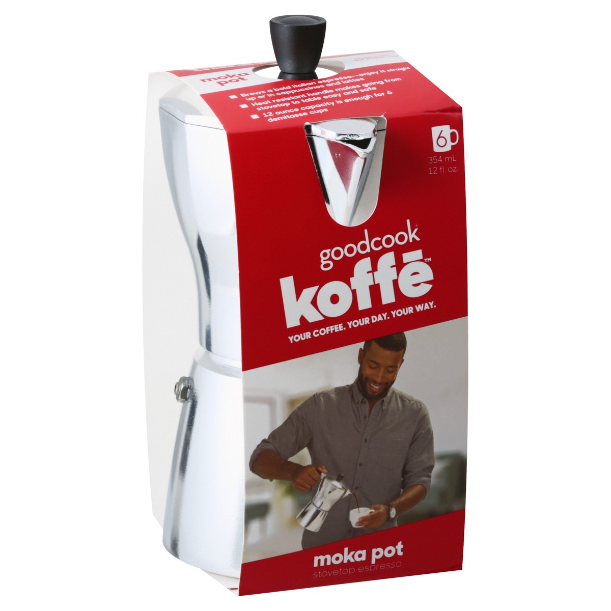 slide 6 of 11, Good Cook 6 Cup Moka Express, 6 ct