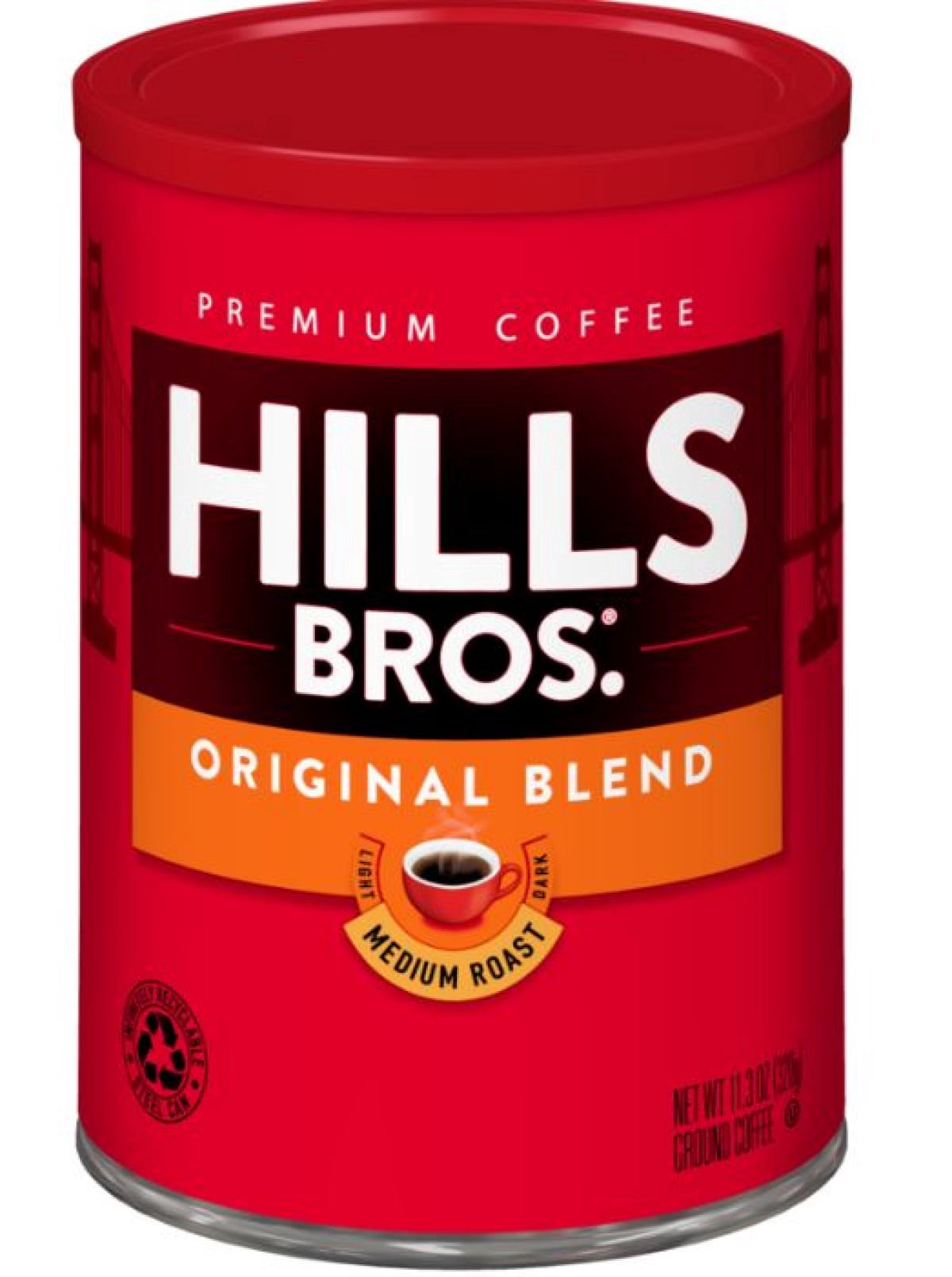 slide 1 of 9, Hills Bros. Hills Bros Original Medium Roast - 11.3 oz, 11.3 oz