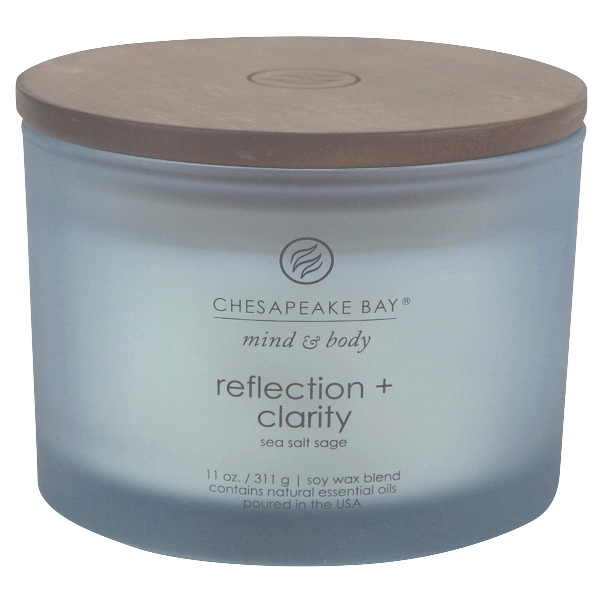 slide 1 of 1, Chesapeake Bay Candle Mind & Body Collection Reflection + Clarity: Sea Salt Sage, 11 oz