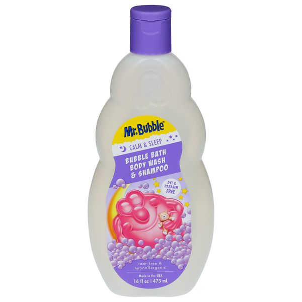 slide 1 of 1, Mr. Bubble Calm & Sleep Bubble Bath Body Wash & Shampoo, 16 oz