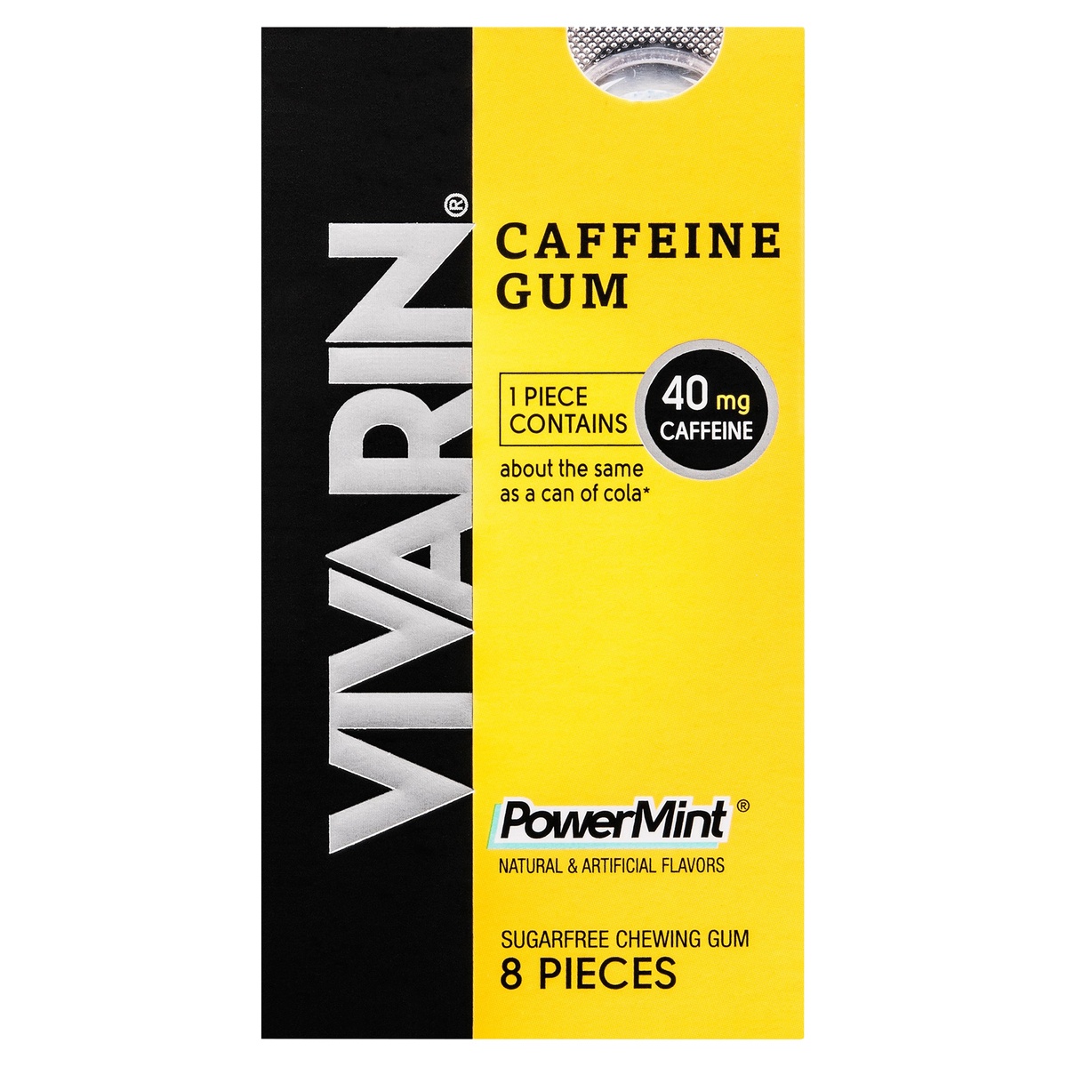 slide 1 of 1, Vivarin Caffeine Gum 40mg 6pk SRP, 8 ct