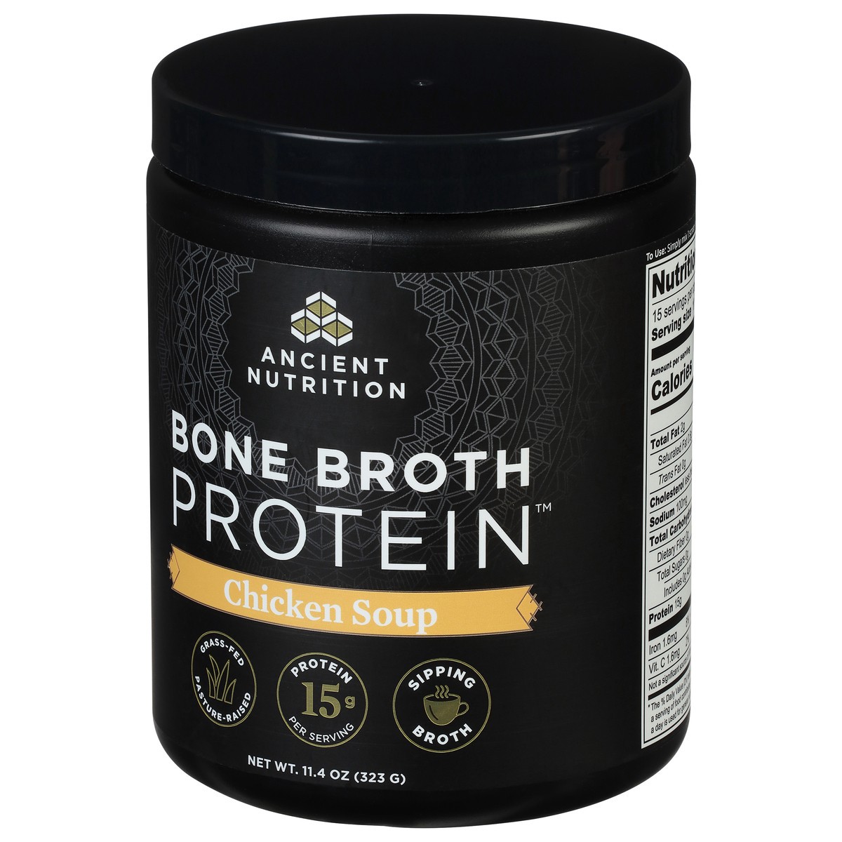 slide 2 of 9, Ancient Nutrition Bone Broth Protein Chicken Soup, 11.7 oz