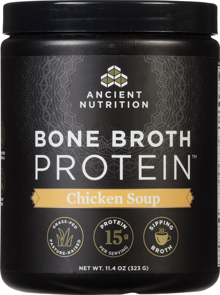 slide 3 of 9, Ancient Nutrition Bone Broth Protein Chicken Soup, 11.7 oz