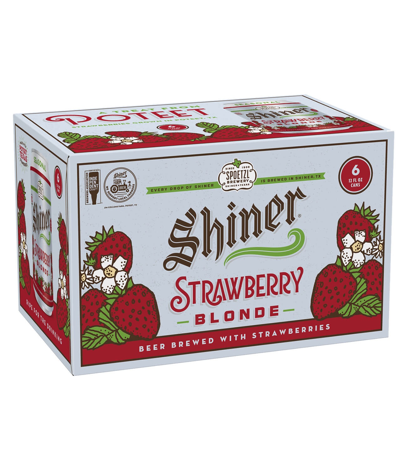 slide 1 of 1, Shiner Seasonal Beer Cans, 6 ct; 12 oz
