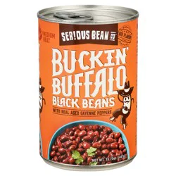 Serious Bean Co Buckin' Buffalo Medium Heat Black Beans, 15.75 oz