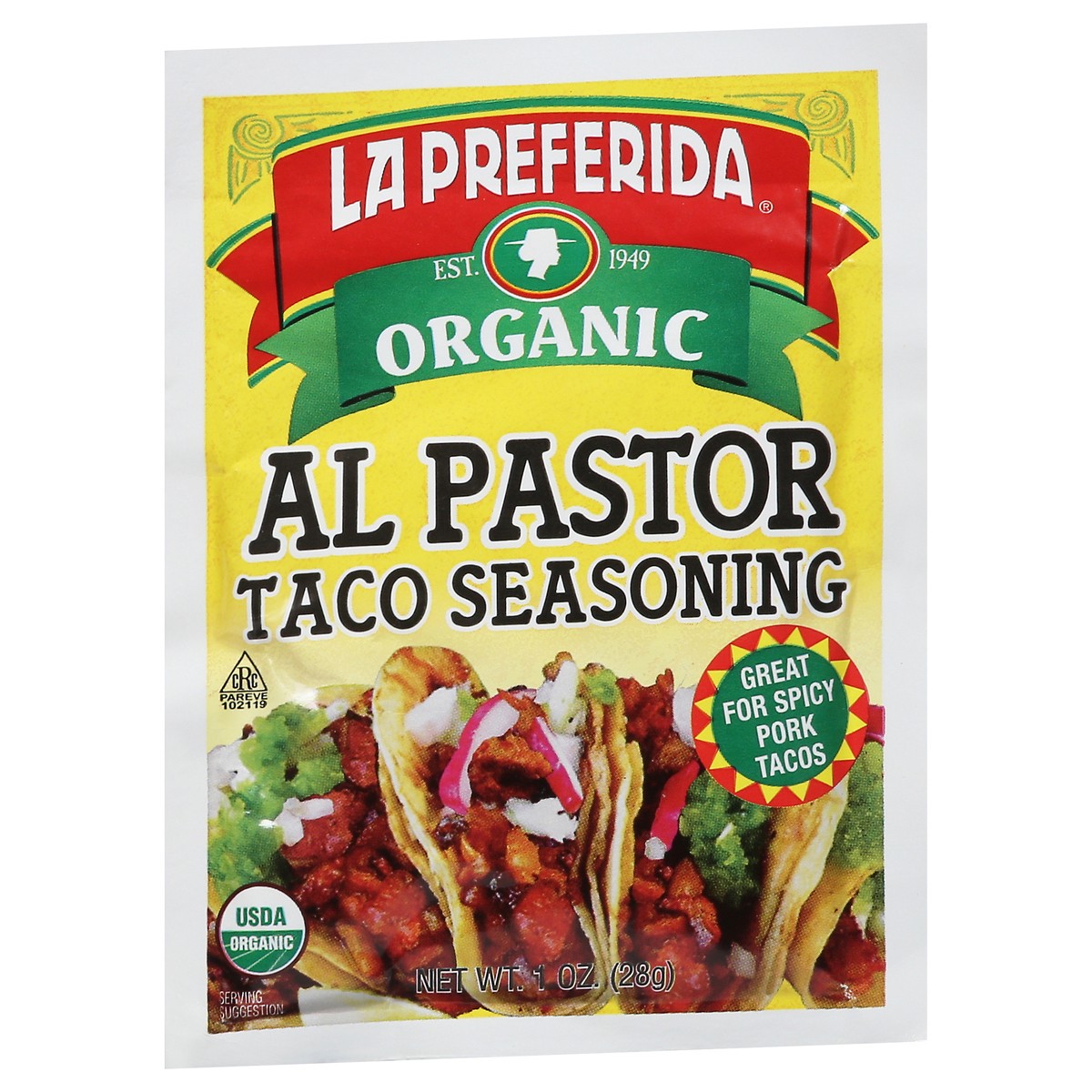 slide 9 of 13, La Preferida Organic Al Pastor Taco Seasoning - 1 oz, 1 oz
