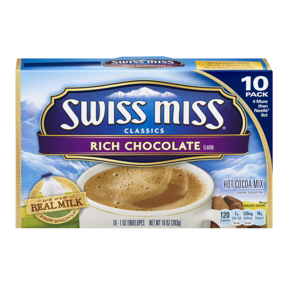 slide 1 of 1, Swiss Miss Classics Rich Chocolate Hot Cocoa Mix, 10 oz