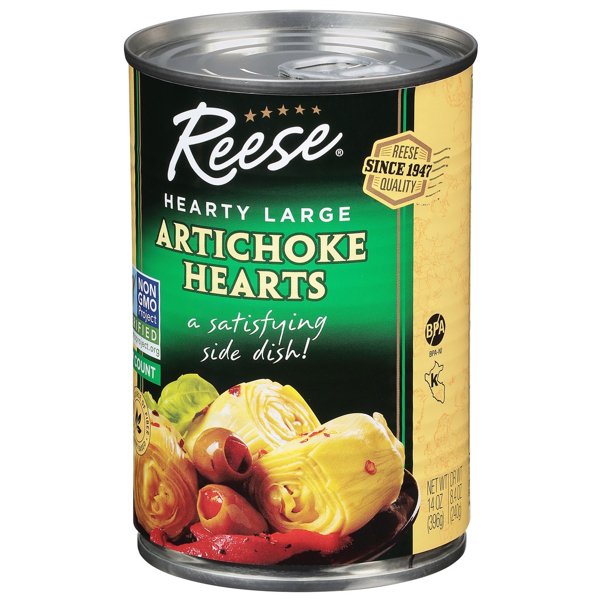 slide 6 of 9, Reese Hearty Artichoke Hearts Large 14 oz, 14 oz