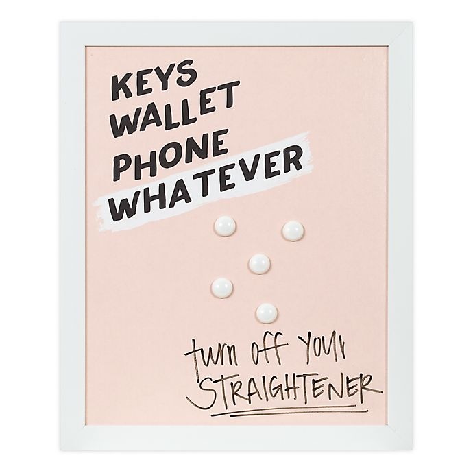 slide 1 of 1, Designs Direct Keys Wallet Phone Framed Board Wall Art - Pink, 17 in x 14 in