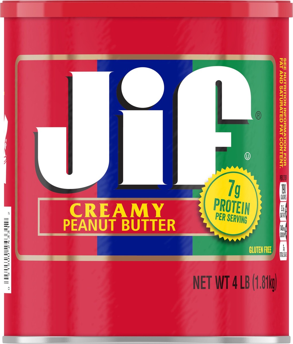 slide 9 of 9, Jif Creamy Peanut Butter 4 lb, 4 lb