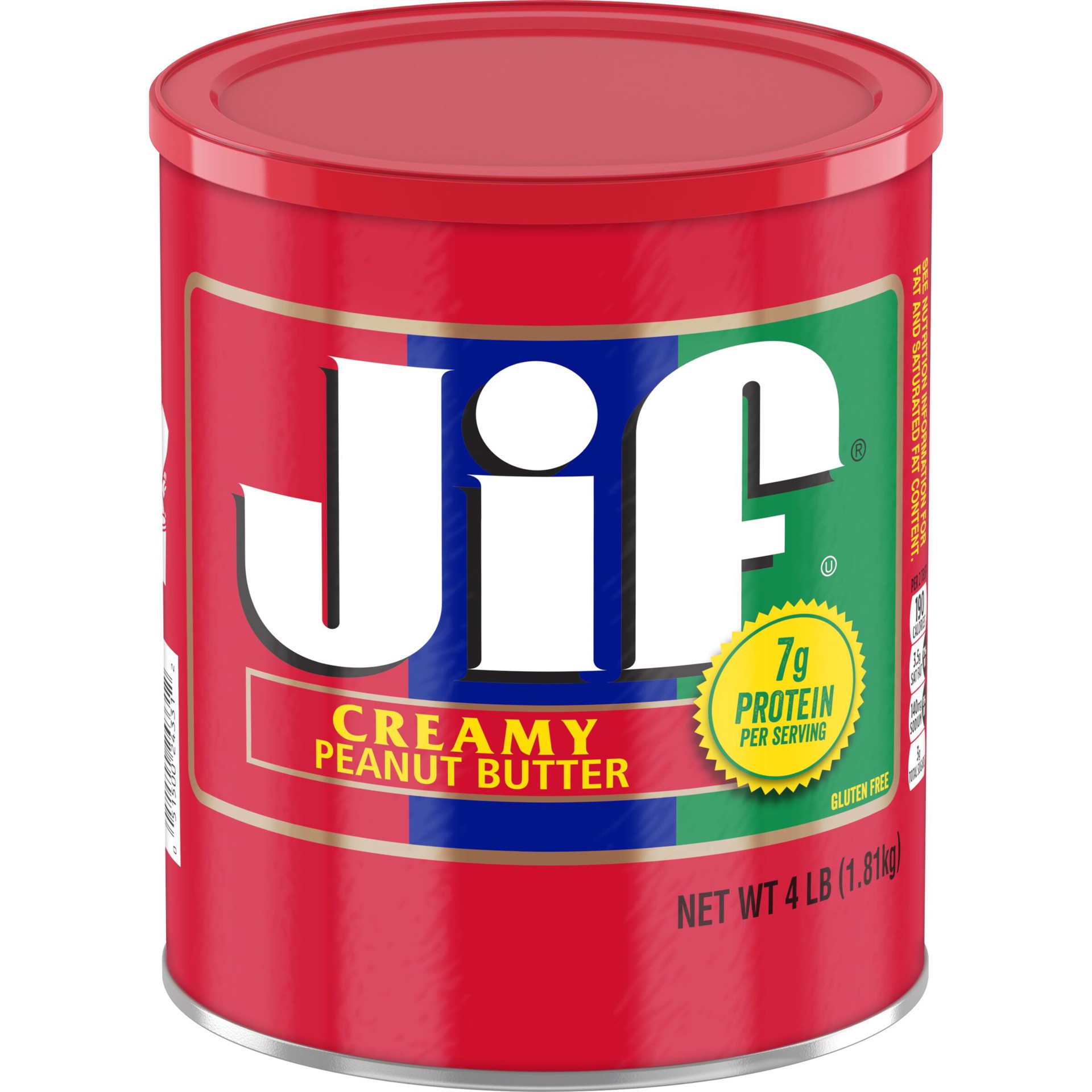 slide 1 of 9, Jif Creamy Peanut Butter, 4-Pound Can, 4 lb