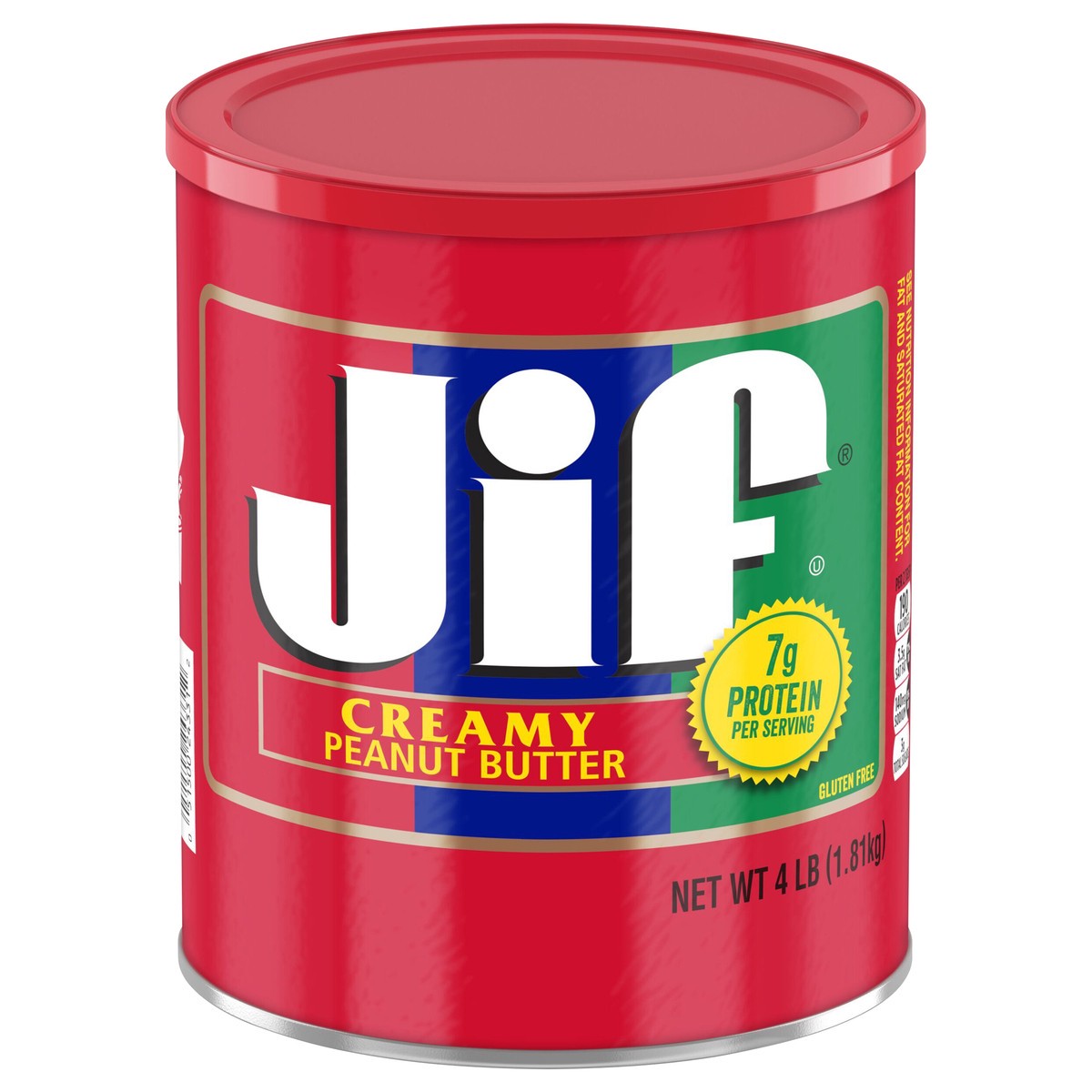 slide 1 of 9, Jif Creamy Peanut Butter 4 lb, 4 lb