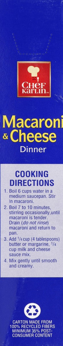 slide 4 of 4, Chef Karlin Macaroni & Cheese Dinner 7.25 oz, 7.25 oz