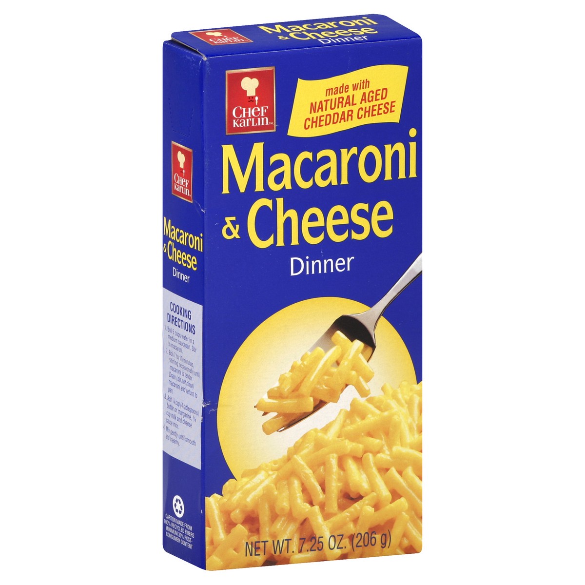 slide 2 of 4, Chef Karlin Macaroni & Cheese Dinner 7.25 oz, 7.25 oz