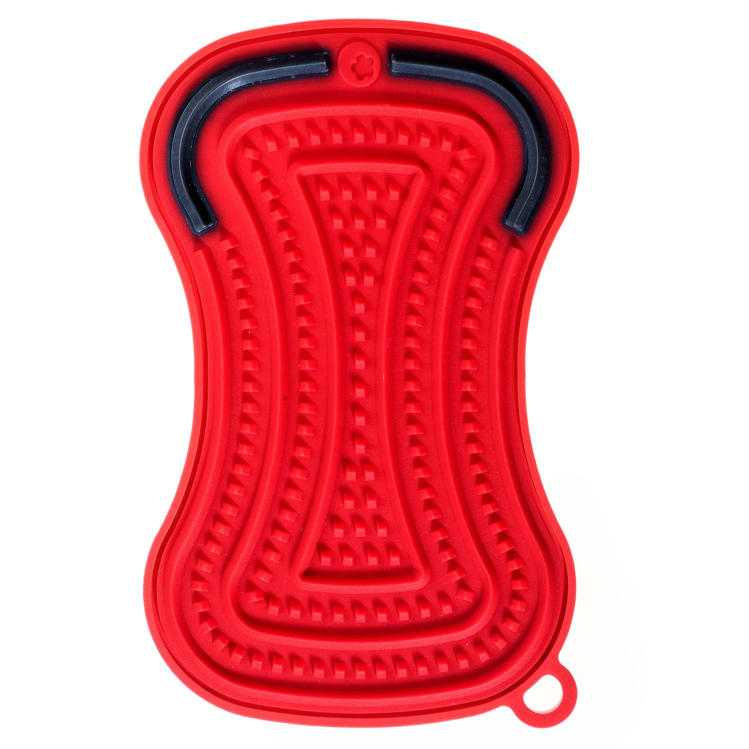 slide 1 of 1, Sur La Table 3-in-1 Silicone Scrubber Sponge, Red, 1 ct