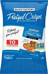 Snack Factory 10 Packs Deli Style Original Pretzel Crisps 10 packs 1 oz 10 ea