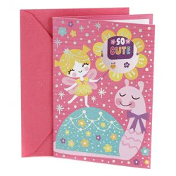 Hallmark Birthday Card for Kids (22) (Fairy and Snail with Stickers)