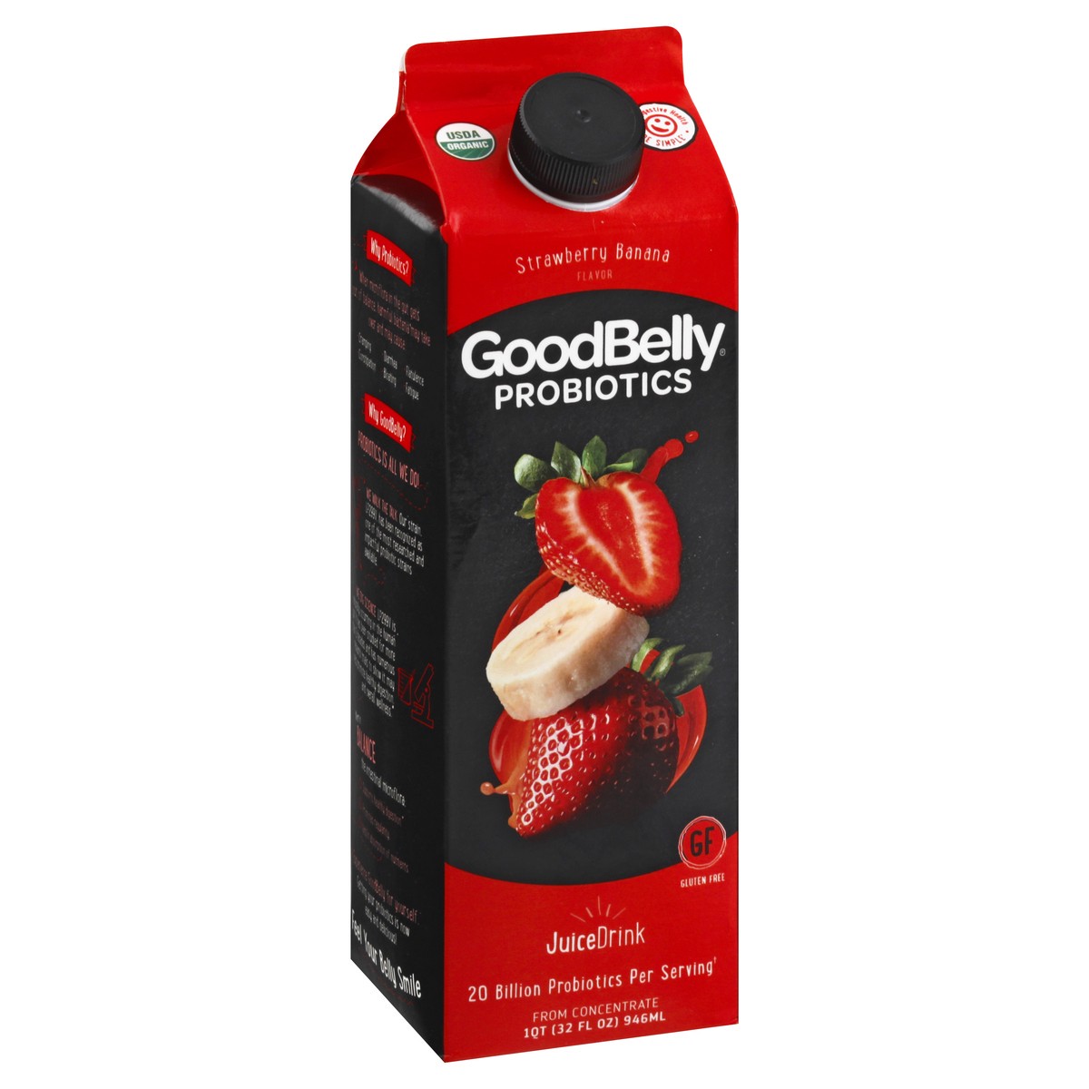 slide 11 of 13, GoodBelly Probiotics Strawberry Banana Juice Drink 1 qt, 32 fl oz