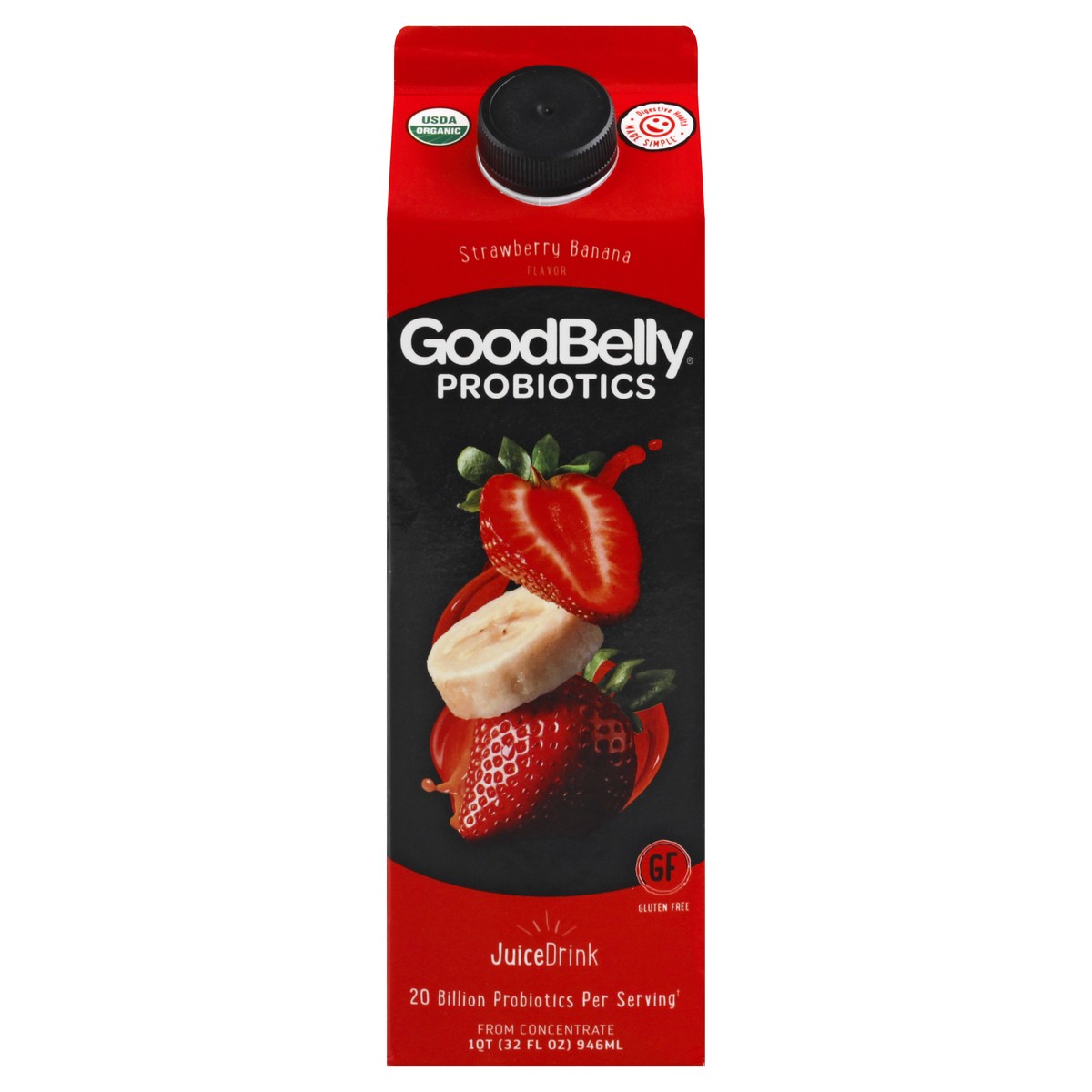slide 13 of 13, GoodBelly Probiotics Strawberry Banana Juice Drink 1 qt, 32 fl oz