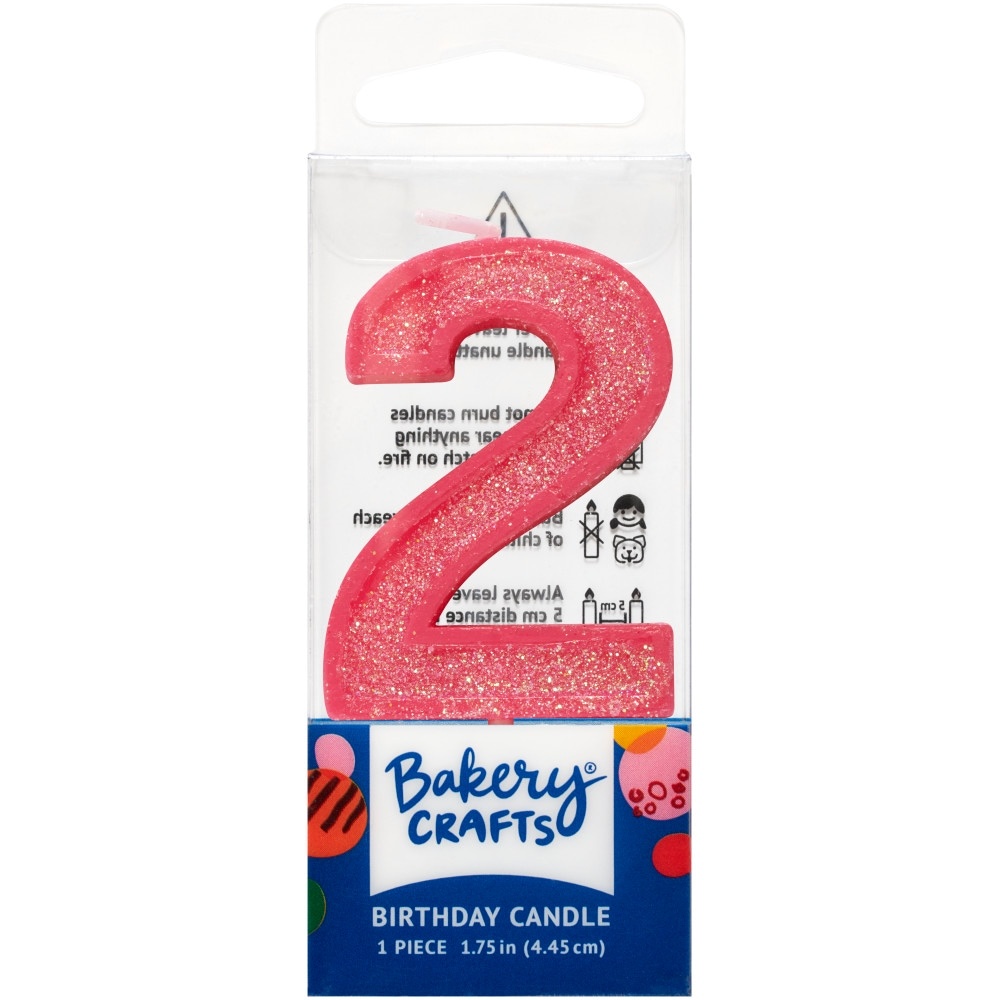 slide 1 of 1, DecoPac Two Birthday Candle Cake Decoration - Pink, 1 ct