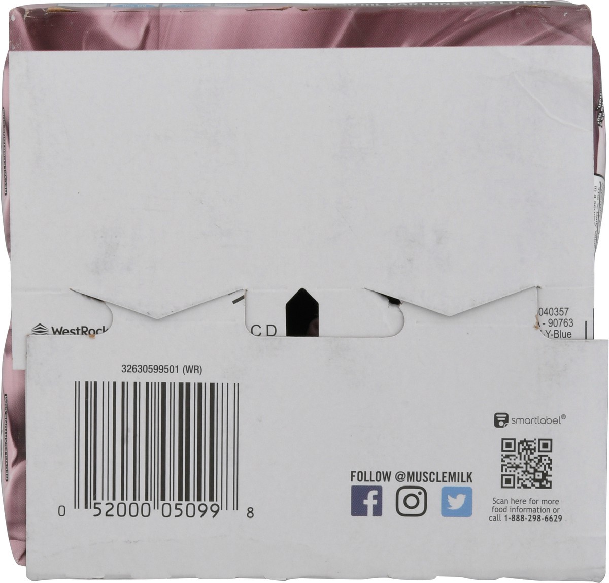 slide 10 of 14, Muscle Milk Zero Non-Dairy Strawberry Banana Protein Shake 4 - 11 fl oz Cartons, 4 ct