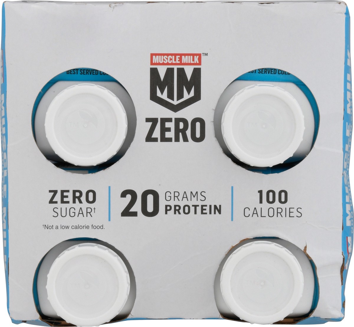 slide 2 of 14, Muscle Milk Zero Non-Dairy Strawberry Banana Protein Shake 4 - 11 fl oz Cartons, 4 ct