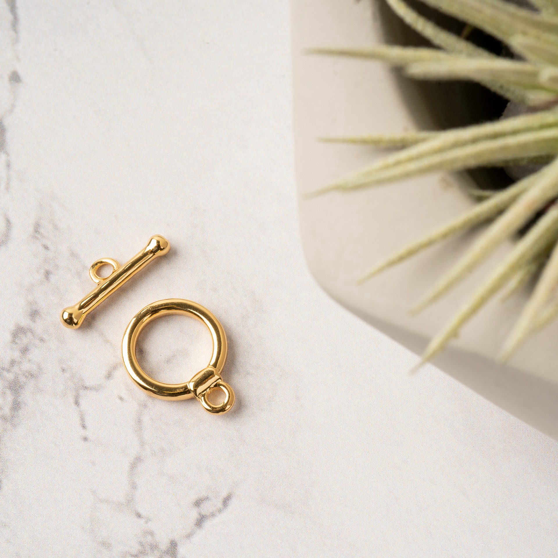 slide 2 of 3, 13mm 18k Gold-Plated Toggle Clasp By Bead Landing, 13mm