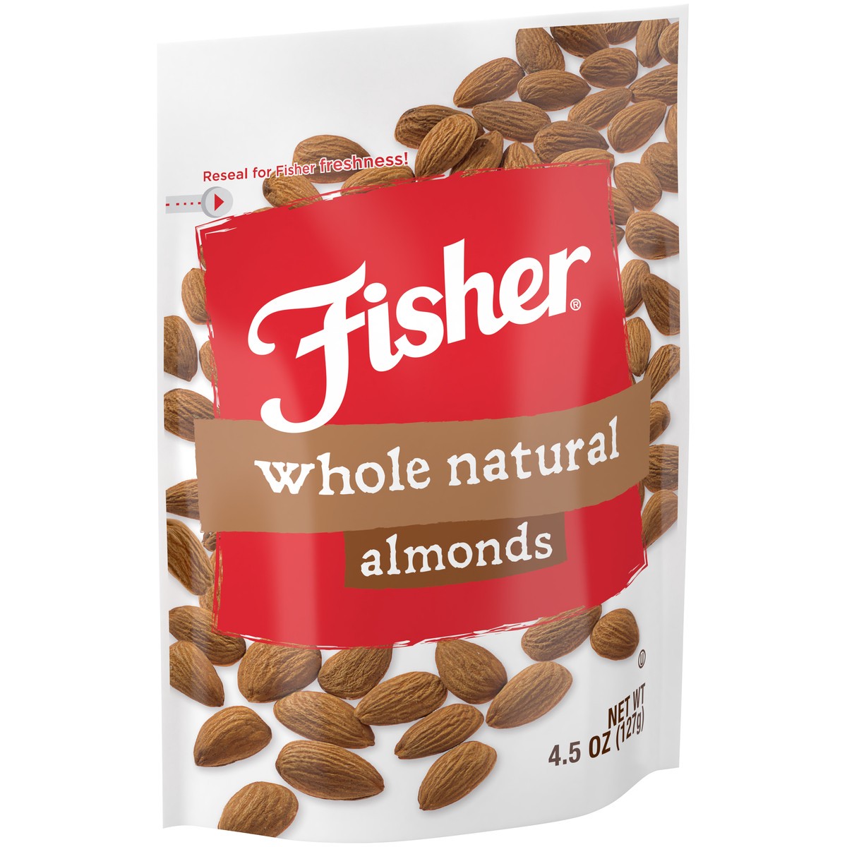 slide 12 of 14, Fisher Whole Natural Almonds 4.5 oz. Pouch, 4.5 oz