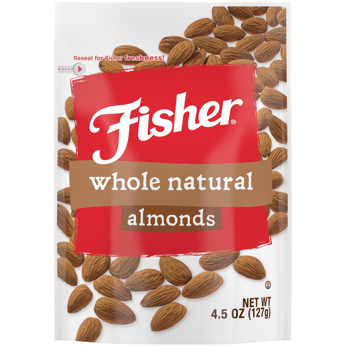 slide 4 of 14, Fisher Whole Natural Almonds 4.5 oz. Pouch, 4.5 oz