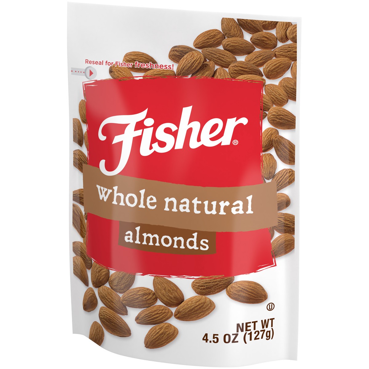 slide 7 of 14, Fisher Whole Natural Almonds 4.5 oz. Pouch, 4.5 oz