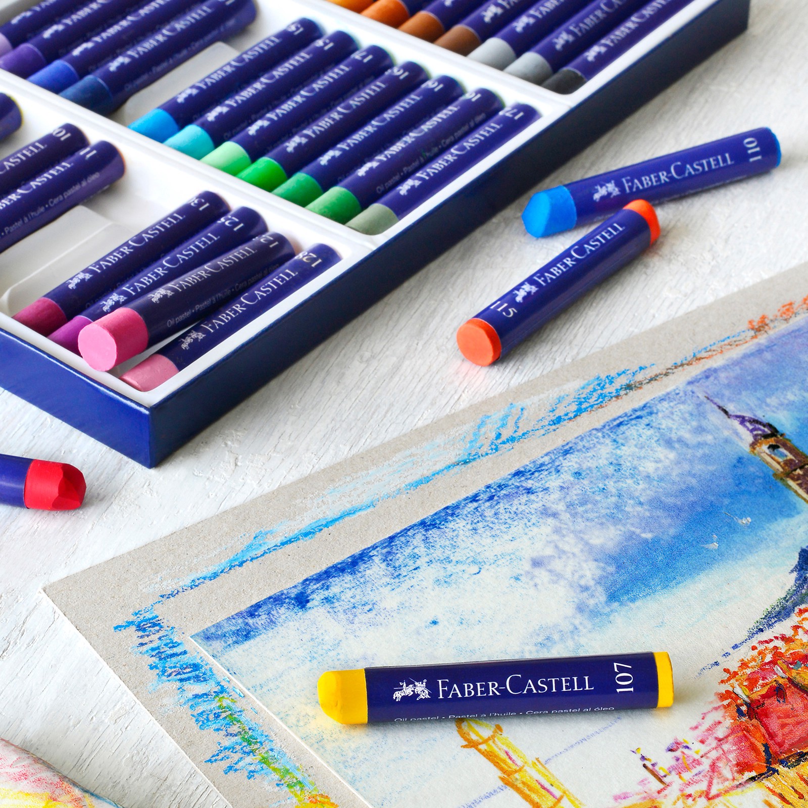 slide 6 of 6, Faber-Castell Oil Pastels 24 Color Set, 24 oil pastels