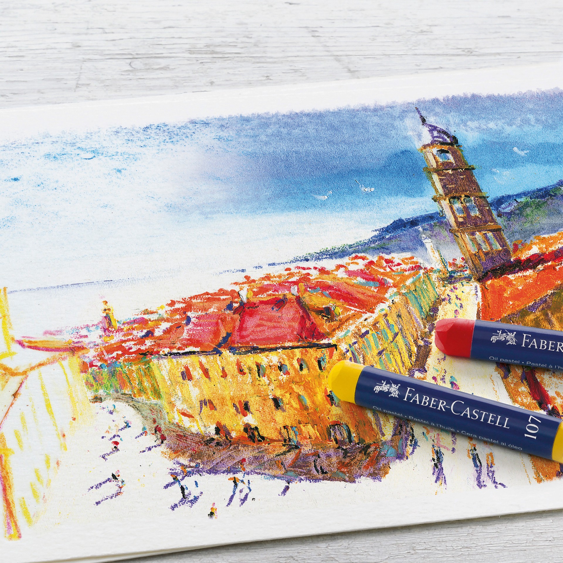 slide 5 of 6, Faber-Castell Oil Pastels 24 Color Set, 24 oil pastels